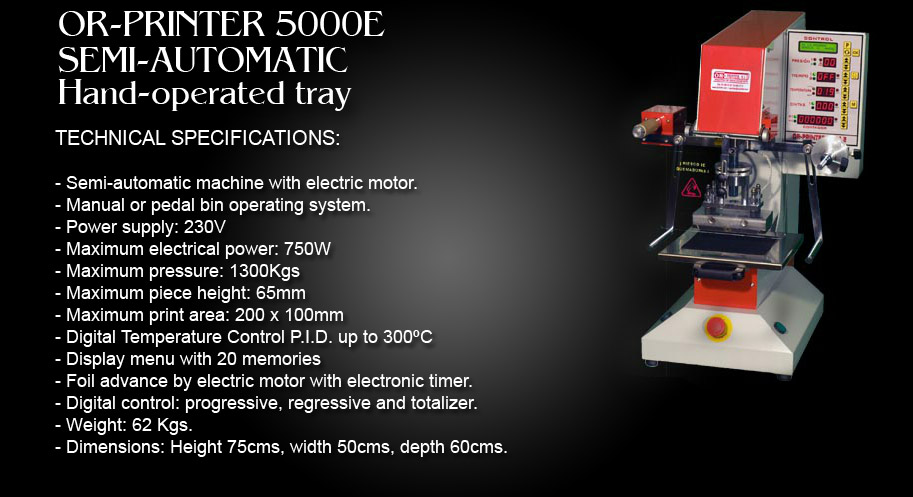 Hot-stamping machine OR-Printer 5000E